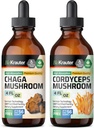 BIO KRAUTER Chaga Mushroom Tincture 4 Fl. Oz. & Cordyceps Mushroom Tincture 4 Fl. Oz.