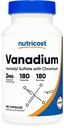 Nutricost Vanadium + Chrome 2mg 180 Capsules végétariennes - Sans gluten, sans OGM - Supplément de Vanadium