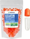 XPRS Nutra Größe 3 Leere Kapseln - 500 Graf Leere Gelatine Kapseln - Pillen DIY Kapsel Füllung - Pure Bovine Pille Gel Kapseln Fillable Do-It-Yourself Vitamine und Ergänzungen (Orange/Clear)