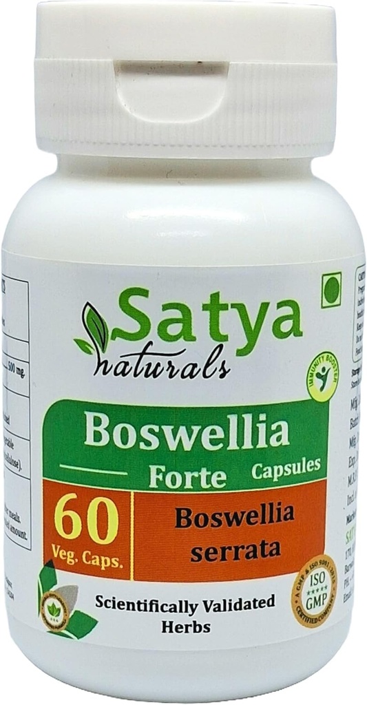 Boswellia Forte Capsules 500 mg. 60 Gél. Capsules d'extrait Boswellia (Boswellia Serrata) Capsules d'extrait pour hommes et femmes.