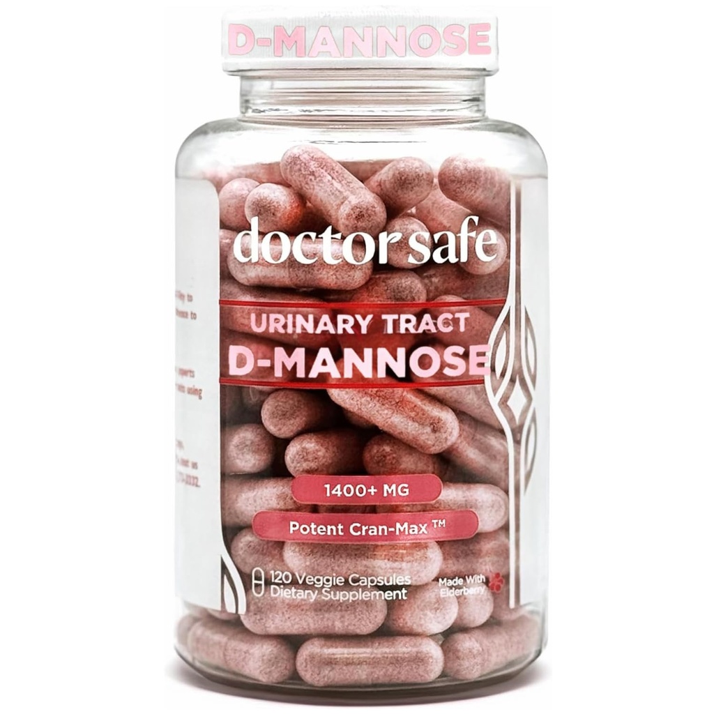 Cranberry-Ergänzung, D-Mannose Kapseln hergestellt mit konzentrierter ganzer Frucht Cranberry, Natürliche Unterstützung für schnelle Aktion zur Reinigung und Schutz der Urinary Tract* (120 Count)