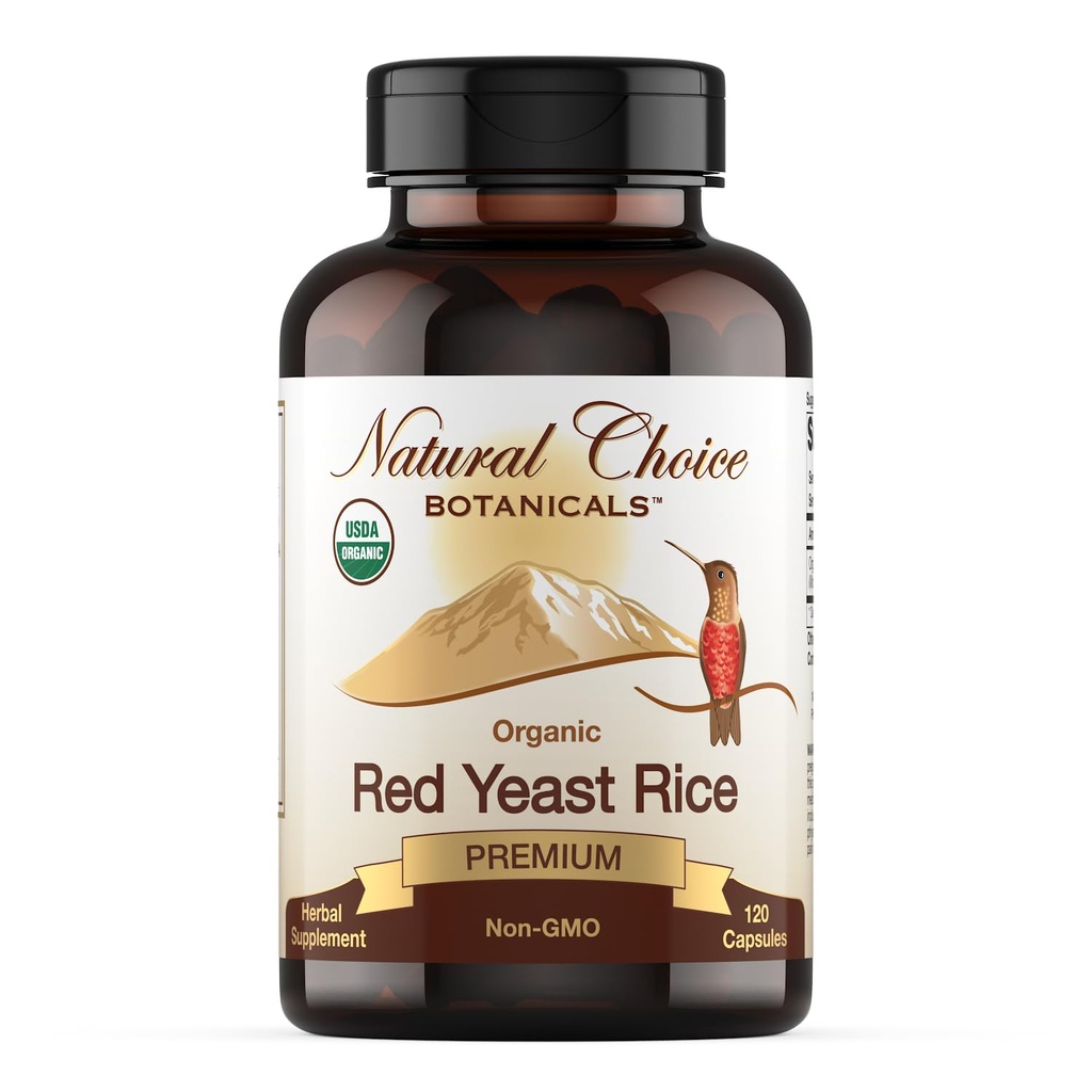 Certified Organic Red Yeast Rice Supplement - 120 Kapseln, 2 Monate Versorgung