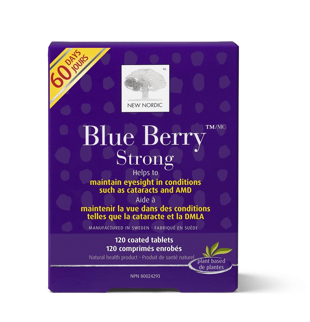 NORDIC Blue Berry Eye Vitamin Lutein Ergänzung mit Zink, unterstützt Macular Pigmentation, Eye & Vision Funktion, 60 Tabletten (Pack von 1)