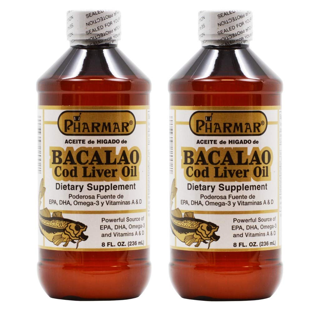 Aceite De Higado De Bacalao 8 Oz. Huile de foie de morue 2-Pack