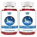 VITA GLOBE Melatonin 5mg Schlafhilfe Gummy Vitamine- Non-GMO, Vegan und Schlafhilfe-Ergänzung, Glätten Okzial Schlaflosigkeit, 100 Count (Pack von 2)