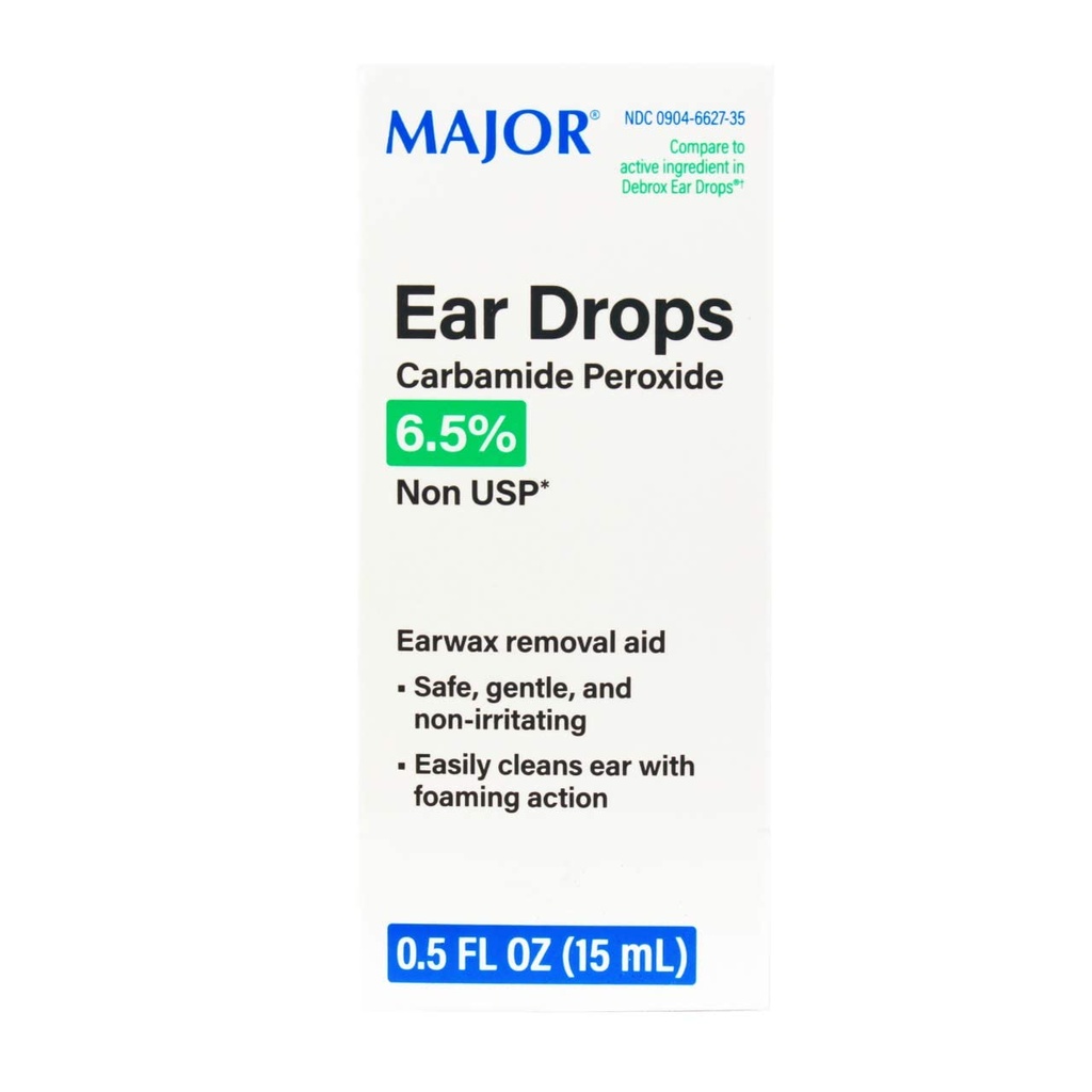 Major Pharmaceuticals 255984 Otic Ear Drop, im Vergleich zu Debrox, 15 ml Volumen, Boxed