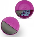 Round Travel Pill Organizer - Portable Small Pill Box für Geldbeutel - Kompakte, Leck-Proof Medizin Behälter für Pillen, Vitamine, Fischöl, Beilagen - BPA-frei, langlebiges Design, 2.75" (Pink)