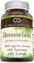 Bromelain 500 mg 240 Tabletten Supplement | Non-GMO | Gluten Free | Made in USA
