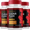 Klare Flux-Ergänzung, Super Boost Clear Flux-Ergänzung, Klare Flux-Kolben, offizielle Formel, Premium-Unterstützung zur Aufrechterhaltung stabiler Niveaus & Gesunde Zirkulation, Klare Flux Health Reviews (3 Pack)