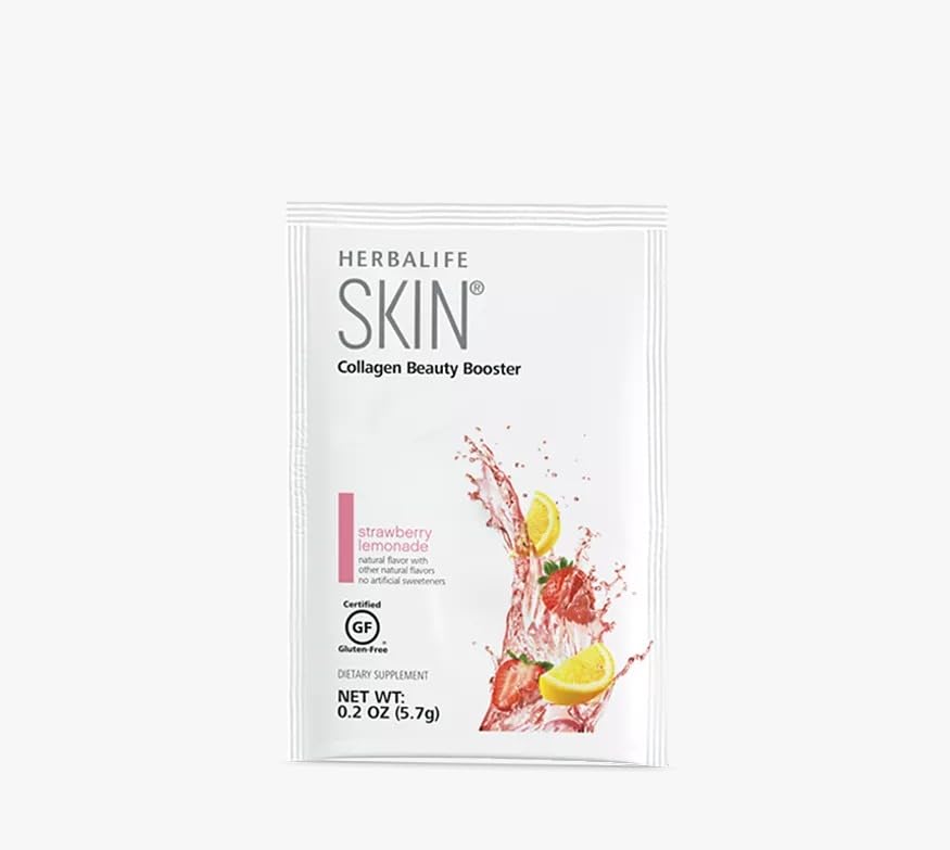 Herbalife Skin Strawberry Lemonade 30 Packets (5.7G) Skin Collagen Beauty Booster: Keine künstliche Geschmack, keine künstlichen Süßungsmittel, Glutenfrei