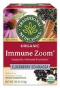 Traditionelle Medicinals, Organic Immune Zoom Echinacea Elderberry Tee Immune Elderberry, 16 Count (Pack of 2)