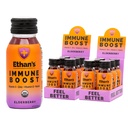 Ethan's Organic Immune Boost Shots, Elderberry Flavor. Fühl dich besser. Immunitätsunterstützung, Hergestellt mit echten Früchten, Vitamin C, Vitamin D, Reishi, Zink, mit keinen zusätzlichen Zucker (12 Packung mit 2oz Schüsse)