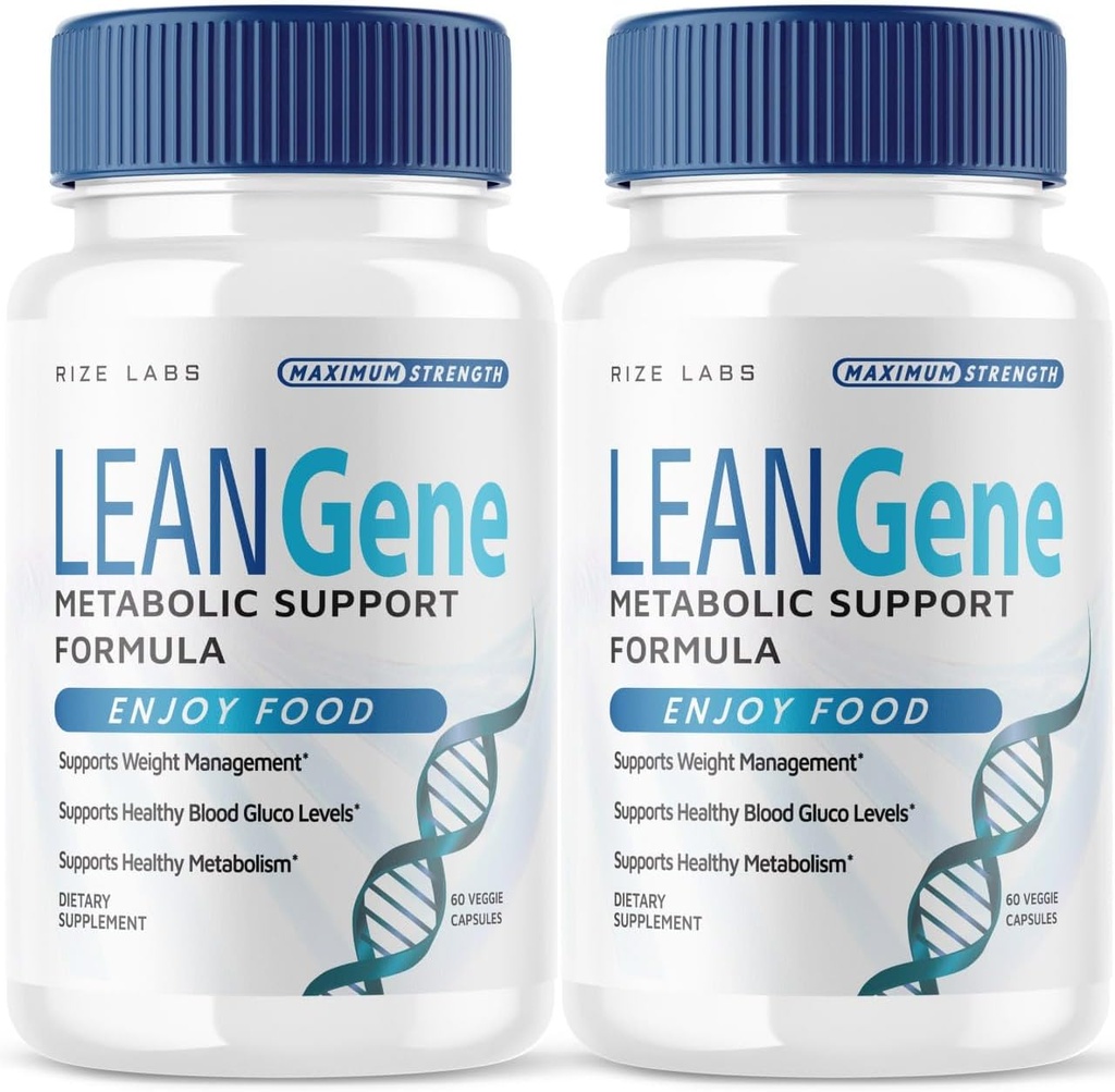 rize labs Lean Gene Supplement, Metabolic Support Formula, Lean Gene for Advanced Weight Loss, Lean Gene Maximum Strength Capsules, LeanGenex All-Natural Pills (120 Kapseln) (Pack von 2)