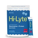 Hi-Lyte Electrolytes + Protéines Quick Sticks Crisp Apple, 16 portions - Sodium, Potassium, Protéines de lactosérum - Keto Friendly - 5g Protéines, Pas de sucre