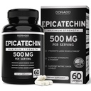 Epicatechin Extrakt 500mg pro Portion (60 Kapseln) Myostatin Inhibitor, Myostatin Blocker für Lean Muscle, Nitric Oxide, Stamina & Endurance – Non GMO, Vegan Supplement & Third Party Tested