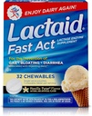 Lactaid Fast Act Lactose Intolerance Chewables mit Lactase Enzymes, Vanilla Twist, 32 Pks 1-ct.