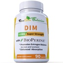 Supplément DIM 125mg - DIM Diindolylméthane Plus BioPerine 90 jours d'approvisionnement de DIM pour équilibre œstrogène, équilibre hormonal en ménopause, support de l'acné, peau de cheveux et ongles