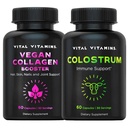 Vitamines Vitamines Végétales Capsules de rappel de collagène + Supplément de gélules Colostrum