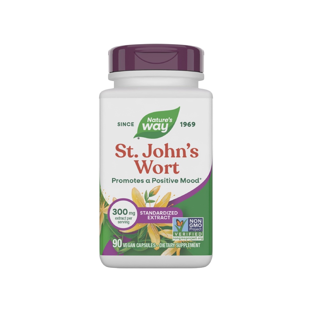 Nature's Way St. John’s Wort Premium Extract fördert positive Outlook* Non-GMO 90 Kapseln
