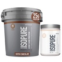 Poudre de protéines isopure à faible teneur en glucides avec poudre de créatine 500g Poudre de protéines non aromatisée, amicale aux Keto, Isolée 100 % de protéines de lactosérum, Saveur de protéines: chocolat hollandais, 7,5 Livres