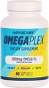 AdvoCare complément alimentaire Omegaplex - supplément Omega 3 avec DHA & EPA - Acide gras essentiel pour soutenir l'immunité, le métabolisme et la santé cardiaque* - Aide la peau, les ongles et les cheveux sains - 90 Softgels