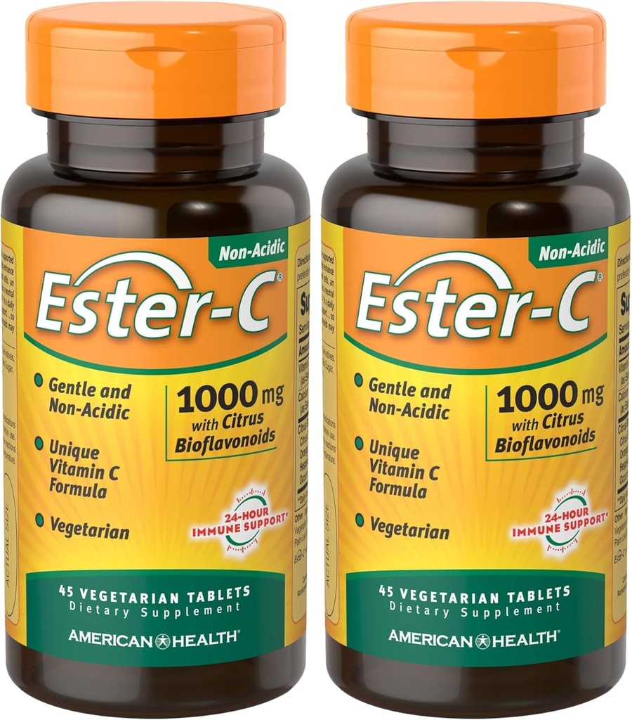American Health Ester-C mit Citrus Bioflavonoids, Tablet, 45 Count (Pack von 2)