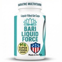 Bari Liquid Force One a Day Bariatric Multivitamin mit Eisen – Schnelle Absorption Gel Caps für Magenhülle, Bypass, Duodenal Switch – Superfood Blend - Bariatric Must Haves für Damen und Herren