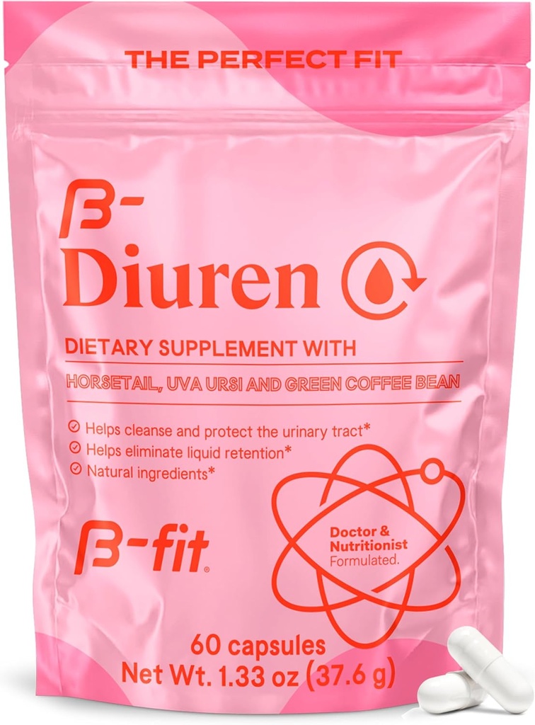 Diuren - Diuretic Kapseln mit Koffein, Pferdeschwanz Kräuter und Uva Ursi - 60 Kapseln mit natürlichen Extrakten - Pferdeschwanz-Ergänzung - Best Diuretics for Water Retention