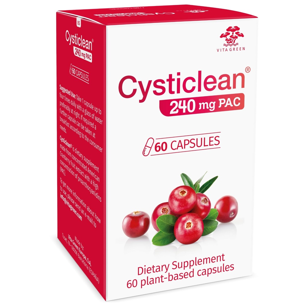 Cysticlean Cranberry PAC Supplement – 240 mg PAC, Sugar-Free – Urinary Tract Infection Support – Die effektivsten Cranberry Pillen für Cystitis & Interstitial Cystitis Relief