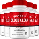 Genesis Blood Clean Capsules - Advanced Formula Supplement for Maximum Strength - Natural Blood Vessel Cleaner, GenesisBlood Clean Pills, GenesisBloodClean Pastillas Bewertungen (5 Pack)