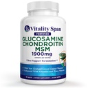 Glucosamine Chondroitin Advanced Joint Support Tripple Strength mit Zink und Kupfer, Joint Supplement für Männer und Frauen für Knorpel und Gelenke Gesundheit, Made in USA, 90 Veg Tablets