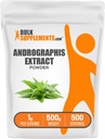 BulkSupplements.com Andrographis Extract Poudre - Andrographis Paniculata, Supplément à base de plantes - Sans gluten, 1g par portion, 500g (1,1 lb) (paquet de 1)