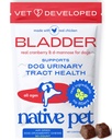 Native Pet Dog UTI Behandlung - Cranberry Ergänzung für Hunde Bladder Control & Kidney Support - Verhindern Urinary Tract Infection und Urinary Incontinence - Hergestellt mit Real Cranberry Extract - 30 Chews