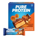 Pure Protein Bars, High Protein, Nutritious Snacks, um Energie zu unterstützen, Low Sugar, Glutenfrei, Schokolade Peanut Caramel, 1.76oz, 12 Count (Pack von 1) (Packaging May Vary)