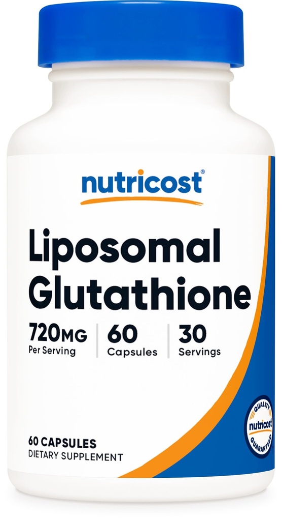 Nutricost Liposomal Glutathione Supplement 60 Kapseln, 720 mg pro Servieren - Vegan, GMO-frei, 30 Servierungen