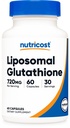 Nutricost Liposomal Glutathione Supplement 60 Kapseln, 720 mg pro Servieren - Vegan, GMO-frei, 30 Servierungen
