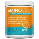 AminoLean Hydrating Elektrolyt-Pulver und Erholungsgetränk mit Meeresmineralien, Nootropen Pilzen, und Vegan Aminosäuren, BCAAs + EAAs für Post Workout Muscle Building, Orange Splash