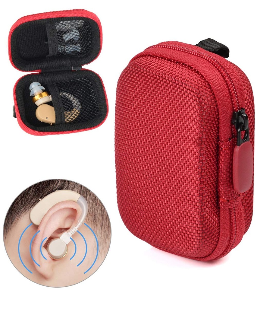 Designed Protective Case for Hearing Aid, Hörgerät, Hörgerät, Hörgerät, Strong Mini Case mit Mesh Tasche, Universal Design