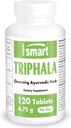 Supersmart - Triphala 6.75 g Per Serving - mit Amla, Behada & Harada - Innenreiniger für Verdauung - Natural Detox Supplement | Non-GMO & Gluten Free - 120 Vegetarische Kapseln