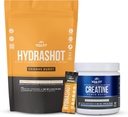 Hydration & Performance Bundle: 150g Micronized Creatine Monohydrate & Hydrashot Orange Elektrolyt Hydration Pulver (15 Servierungen) – Sugar-Free, Vegan und perfekt für Endurance & Recovery