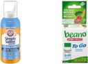 Arm & Hammer Einfach Saline Nasal Spray 4.5oz & beano zu gehen Gas Relief Tabletten 12 Zähler