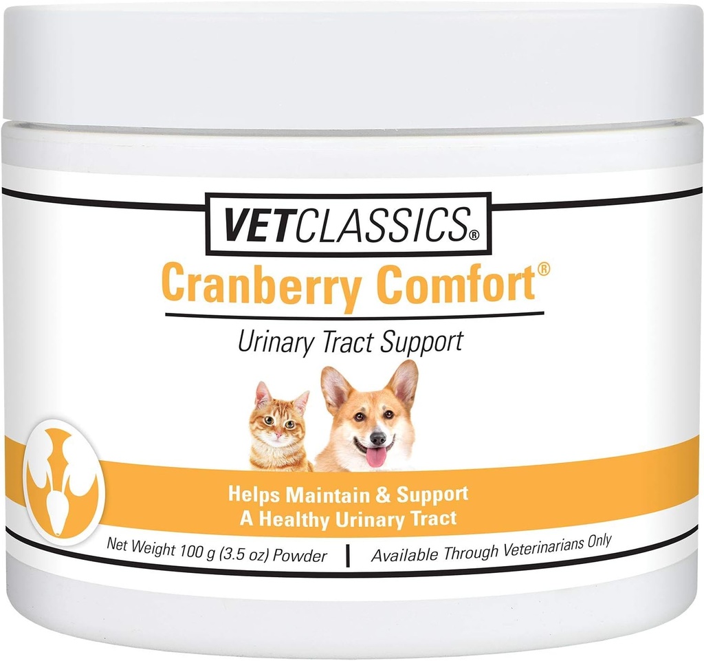 Vet Classics Cranberry Comfort Urinary Tract Pet Supplement für Hunde, Katzen – Hütet Hundeblase Gesundheit, Katzenblase Kontrolle – Pet Supplements for Incontinence – 3.5 Pulver
