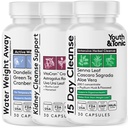 Youth & Tonic Complete Multi-Organ Detox Support – 15 Tage Colon Cleanser & Gut Detox, Kidney Cleanse, Wasser Balance & Liver Gesundheit, 90 Pillen für Frauen und Männer