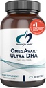 Designs für Gesundheit OmegAvail Ultra DHA - Hochkonzentriert DHA Triglycerid Fischöl, TG Fischöl mit 500mg DHA + 100mg EPA - Kein Fisch Nachgeschmack (60 Softgels)