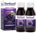 Sambucol Black Elderberry Syrup - Sambucus Elderberry Syrup, Black Elderberry Liquid, Immununterstützung für Kinder und Erwachsene, High Antioxidants, Glutenfrei - Original Formula, 4 Fl Oz, 2-Pack