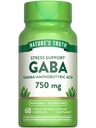 Nature's Truth GABA 750mg Capsules | 60 Count | Gamma Aminobutyric Acid Supplement | Non-GMO & Gluten Free Supplement