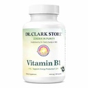 Dr Clark Vitamine B1 Thiamine 400mg Supplément -Thiamine B1 Supplément pour système nerveux sain et métabolisme de l'énergie, sans gluten, sans lait - 100 Capsules de gélatine