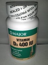 Major Generic Vitamin D3 400 IU Nahrungsergänzungsmittel Knochen Gesundheit 100 Tabletten