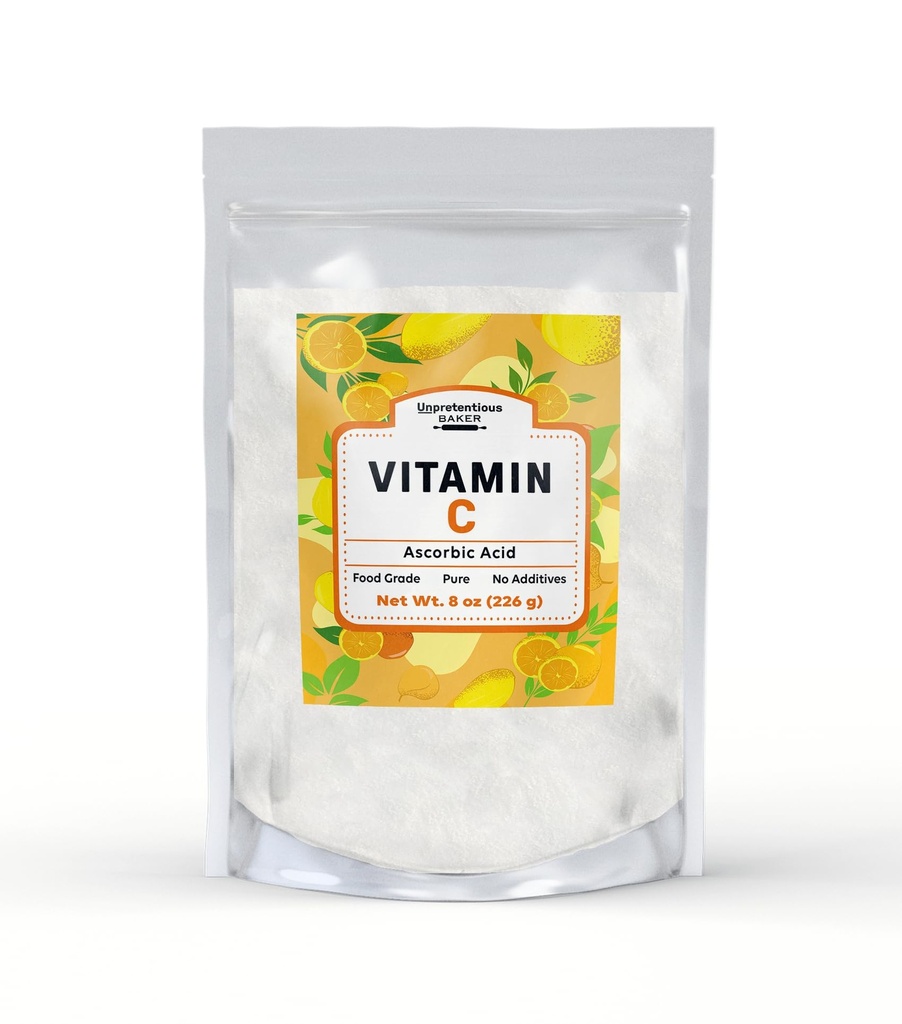 Poudre de vitamine C sans prétention Acide ascorbique, sac refermable