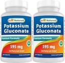 Best Naturals Kalium Gluconate 595 mg 250 Tabletten (250 Zähler (Pack von 2))
